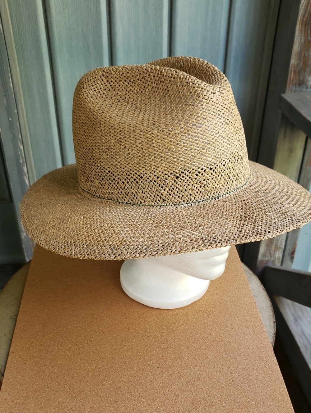 Firethorn Woven Fedora Hat - Natural Brown